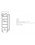 Armadio congelatore da laboratorio Lt. 871 - Temperatura da -9° a -35°C-Conforme alla DIN 13277 -  cm 78,7x101,7x213,5h 