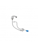 Kit rubinetto a pedale mono acqua a pavimento con bocca di erogazione fissa