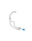 Kit rubinetto a pedale mono acqua a pavimento con bocca erogazione girevole "U" da mm Ø18×180