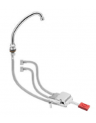 Kit miscelatore progressivo monopedale a pavimento con con bocca erogazione girevole "U" da mm Ø18×180