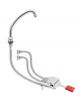 Kit miscelatore progressivo monopedale a pavimento con bocca erogazione girevole "U" da mm Ø18×180