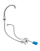 Kit rubinetto a pedale mono acqua a pavimento con bocca erogazione girevole "U" da mm Ø18×140