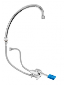 Kit rubinetto a pedale mono acqua a pavimento con bocca erogazione girevole "U" da mm Ø18×240