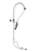 Kit rubinetto a pedale mono acqua a pavimento con kit doccia prelavaggio