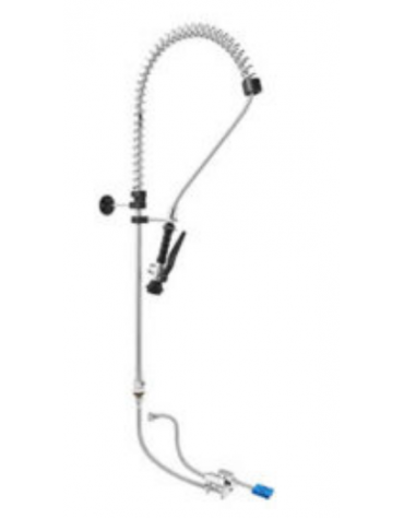 Kit rubinetto a pedale mono acqua a pavimento con kit doccia prelavaggio