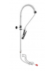 Kit miscelatore progressivo monopedale a pavimento con kit doccia prelavaggio