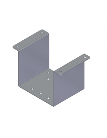 Staffa in acciaio per applicazione pedali rubinetto/misceltore sotto mobile con kit fissaggio incluso - cm 10x10,2h