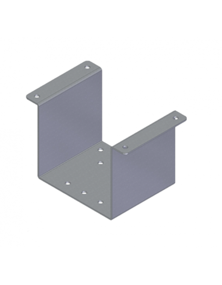 Staffa in acciaio per applicazione pedali rubinetto/misceltore sotto mobile con kit fissaggio incluso - cm 10x10,2h