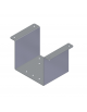 Staffa in acciaio per applicazione pedali rubinetto/misceltore sotto mobile con kit fissaggio incluso - cm 10x10,2h