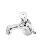 Miscelatore temporizzato per lavabo completo di flessibile, tempo di erogazione 8÷12 sec. non regolabile - altezza cm 12,4