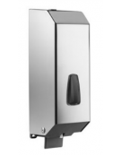 Dispenser sapone liquido a riempimento in acciaio inox AISI 304, azionamento a leva - cm 11x10,5x32h