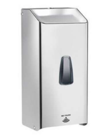 Dispenser elettronico a fotocellula in AISI 304 per sapone liquido o gel igienizzante - cm 12,4x10,8x27,3h
