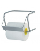 Cavalletto distributore a parete in acciaio inox AISI 304 per rotoli industriali fino a cm 35×30 - dim. cm 40x25x28h