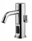 Miscelatore elettronico con beccuccio fisso curvo - alimentazione elettrica - Ø mm 45 - mm 120x157h