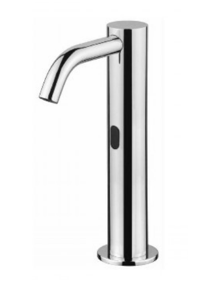 Rubinetto elettrico con beccuccio fisso curvo - alimentazione elettrica - Ø mm 40 - mm 118x172h