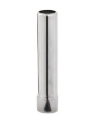 Tubo troppo pieno in acciaio inox AISI 304 per piletta cromata da 1”1/2  - altezza mm 250
