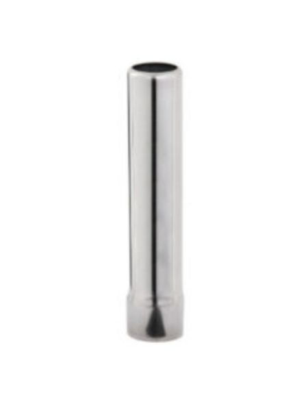 Tubo troppo pieno in acciaio inox AISI 304 per piletta cromata da 1”1/2  - altezza mm 150