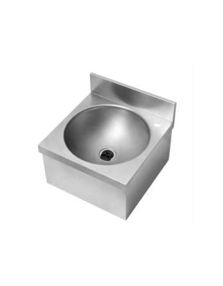 Lavamani in acciaio inox AISI 304 senza bocca di erogazione e comando - predisposto con Foro mm Ø33 - dim. cm 40x40