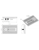 Raccogli gocce da incasso con kit lavabicchieri e scarico in acciaio inox - cm 40x22x3h
