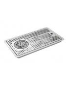Raccogli gocce da incasso con kit lavabicchieri e scarico in acciaio inox - cm 40x22x3h