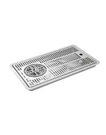 Raccogli gocce da incasso con kit lavabicchieri e scarico in acciaio inox - cm 40x22x3h