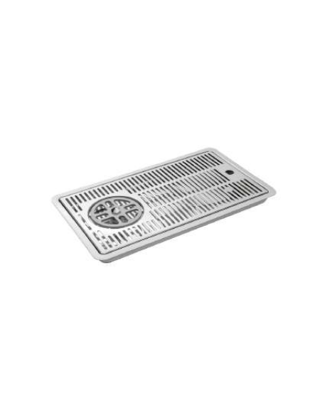 Raccogli gocce da incasso con kit lavabicchieri e scarico in acciaio inox - cm 40x22x3h