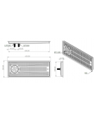 Raccogli gocce da incasso con kit lavabicchieri e scarico in acciaio inox - cm 60x22x3h