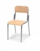 Sedia scolastica sovrapponibile in faggio - Grandezza 4 - Tubolare struttura diametro mm 25