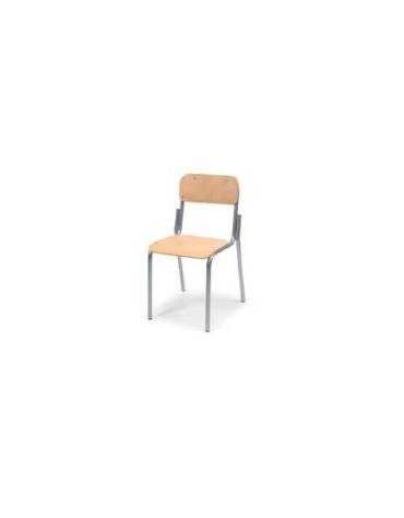Sedia scolastica sovrapponibile in faggio - Grandezza 4 - Tubolare struttura diametro mm 25