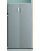 ARMADIO CONTENITORE ALTO IN LEGNO 2 ANTE - 4+4 RIPIANI - CM 90X45X194,7H - COLORI VARI - CONFORME AI CAM