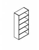 ARMADIO CONTENITORE ALTO IN LEGNO 2 ANTE - N° 4+1 RIPIANI - CM 90X45X194,7H - COLORI VERDE O BLU - CONFORME AI CAM