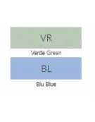ARMADIO CONTENITORE ALTO IN LEGNO 2 ANTE - N° 4+1 RIPIANI - CM 90X45X194,7H - COLORI VERDE O BLU - CONFORME AI CAM