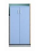 ARMADIO CONTENITORE ALTO IN LEGNO 2 ANTE - N° 4+1 RIPIANI - CM 90X45X194,7H - COLORI VERDE O BLU - CONFORME AI CAM