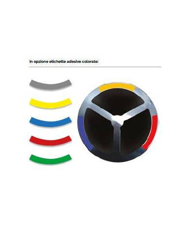 Kit etichette adesive colorate per Gettacarte per la raccolta differenziata