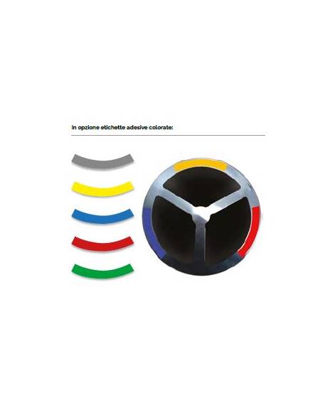 Kit etichette adesive colorate per Gettacarte per la raccolta differenziata