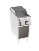 Fry-Top elettrico su vano aperto inox, 1 zona cottura, piastra liscia cromata spazzolata - tecnologia evenheat - cm 40x90x90h