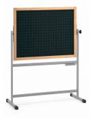LAVAGNA A CAVALLETTO GIREVOLE IN ARDESIA - PIANO ARDESIA CM 130X100 - STRUTTURA IN COLORE GRIGIO METALLIZZATO RAL 9006