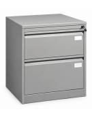 Classificatore metallico a 2 cassetti altezza cm 48 (adatti anche all'alloggiamento di cartelle sospese)-Dimensioni cm 64x63x105