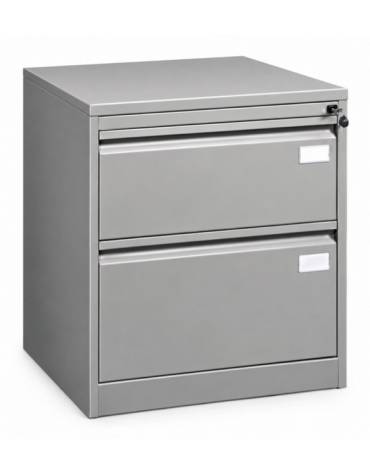 Classificatore metallico a 2 cassetti altezza cm 48 (adatti anche all'alloggiamento di cartelle sospese)-Dimensioni cm 64x63x105