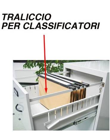 TRALICCIO zincato per classificatori, utile per alloggiare nei cassetti le cartelle sospese di formato commerciale (interasse 33