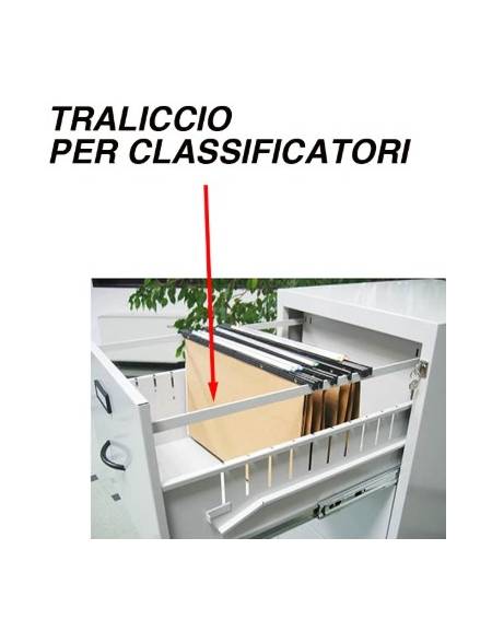 TRALICCIO zincato per classificatori, utile per alloggiare nei cassetti le cartelle sospese di formato commerciale (interasse 33