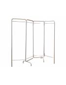 Telaio paravento a  4 ante con piedini in alluminio - senza tende - cm 200x167,5h