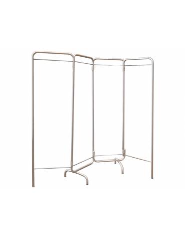 Telaio paravento a  4 ante con piedini in alluminio - senza tende - cm 200x167,5h