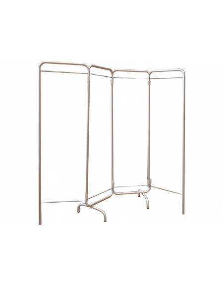 Telaio paravento a  4 ante con piedini in alluminio - senza tende - cm 200x167,5h