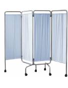 Telaio paravento in alluminio a  4 ante con ruote - senza tende - cm 200x167,5h