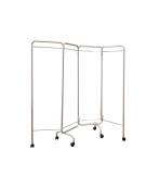 Telaio paravento in alluminio a  4 ante con ruote - senza tende - cm 200x167,5h