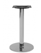 Base con struttura in acciaio inox cromato con piedini regolabili - Per piano tondo - Base diametro cm Ø 50 H73