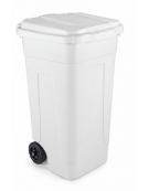 Pattumiera in polietilene per raccolta differenziata 80 lt – colore Bianco - cm 54x49x85h
