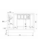 BANCO POSTAZIONE COCKTAIL STATION PER BAR INOX AISI 304 CON  LAVELLO INTEGRATO  DOCCETTA ESTRAIBILE - CM 100X70X83H