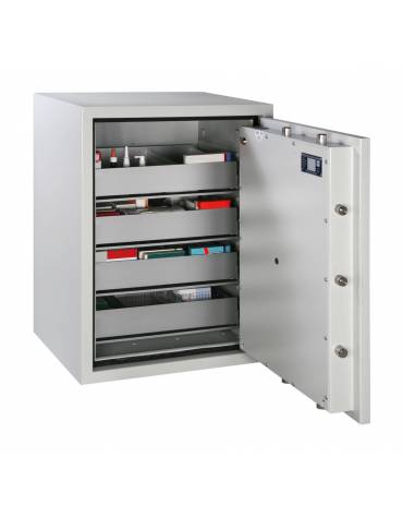 Cassaforte a 4 cassetti certificata EN 1143-1 in grado I - Adatta alla custodia di farmaci e stupefacenti - cm 60x50x80h